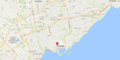 地図のアレクサンドラパーク地区のトロント
