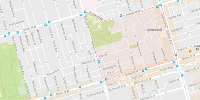 地図のアレクサンドラパーク近隣にトロント