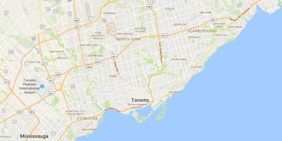 地図のウェストミンスター–ブランソントロント地区