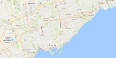 地図のウェックスフォード地区トロント