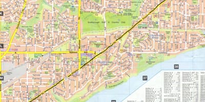 地図のキングストンの道路はトロント