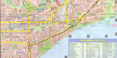 地図のキングストンの道路Ontarion