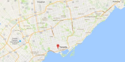 地図クイーンストリート西地区のトロント