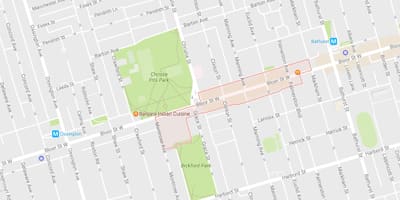 地図のコリア近隣のトロント