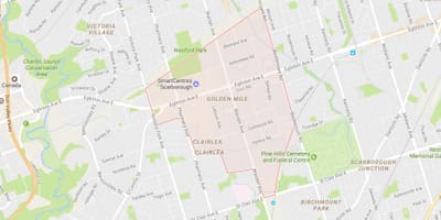 地図のゴールデンマイル近隣にトロント