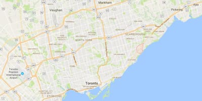 地図のスカボロー村地区地区はトロント