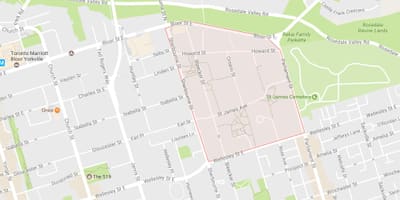 地図セントジェームスの町にの近隣にトロント