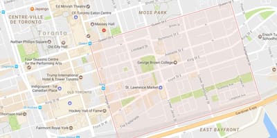 地図のセントマイケルズ大聖堂近隣のトロント