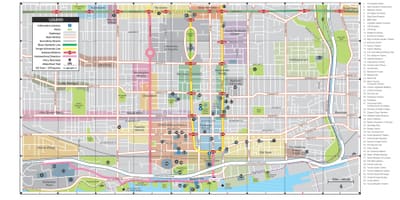地図のダウンタウントロント