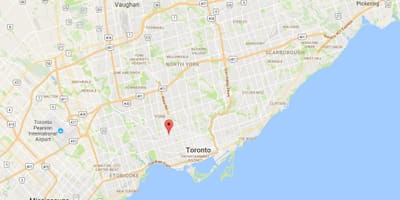 地図のダベンポート地区のトロント