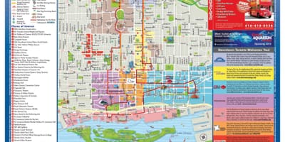 地図のトロントの観光客
