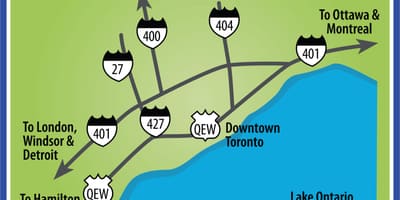 地図の道路トロント