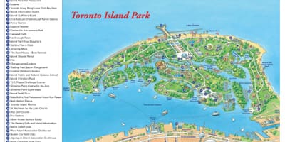 地図のトロントアイランドパーク