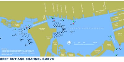 地図のトロントインナーハーバー