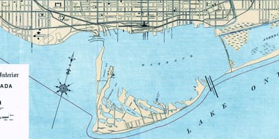 地図のトロントハーバー1906