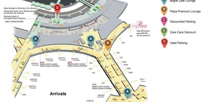 地図のトロントピアソン国際空港到着端子