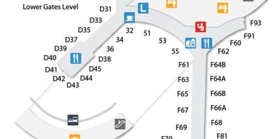 地図のトロントピアソン空港発着のレベル