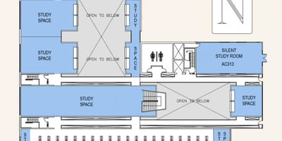地図のトロント大学スカボローのキャンパスの図書館二階