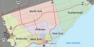 地図のトロント市
