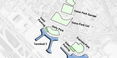 地図のトロント空港ピアソン駐車場