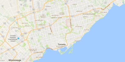 地図のドンミルズトロント地区