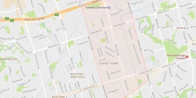 地図のドーセットパーク近隣にトロント