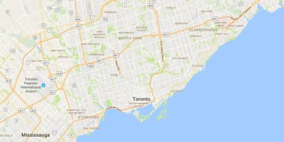 地図のハイランドクリーク地区のトロント