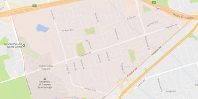 地図のハイランドクリーク近隣にトロント