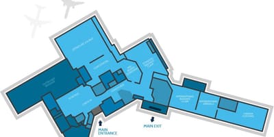 地図ハミルトン空港ターミナル
