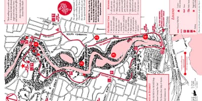 地図のハンバー川のトロント