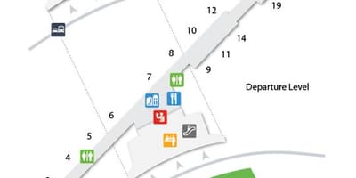 地図のバッファローナイアガラの空港出発