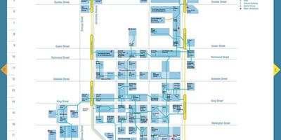 地図のパスの金融地区のトロント
