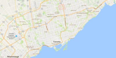 地図のヒルクレストカントリークラブが村地区地区はトロント