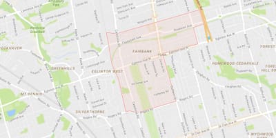 地図のフェアバ隣のトロント