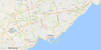 地図のフォレストヒル地区トロント