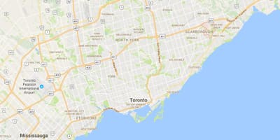 地図のヘイマーケット地区トロント