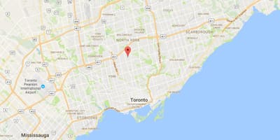 地図のベッドフォードパーク地区のトロント