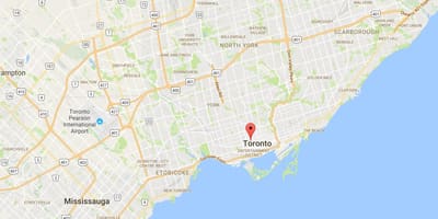 地図のボールドウィンの村地区のトロント