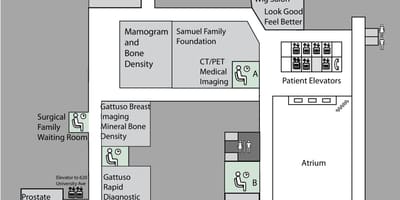 地図のマーガレット王女がんセンタートロント3階