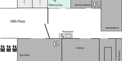 地図のマーガレット王女がんセンタートロント8階