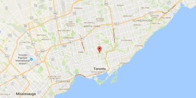 地図のムーアパーク地区のトロント