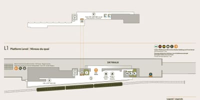 地図ユニオン駅のプラットフォーム-レベル