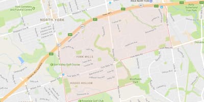 地図ヨークの工場の近隣のトロント