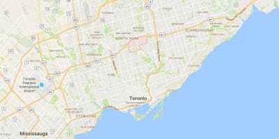 地図ヨークのミル地区トロント