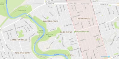 地図のラニーミード近隣にトロント