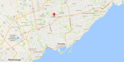 地図のランシング地区にトロント