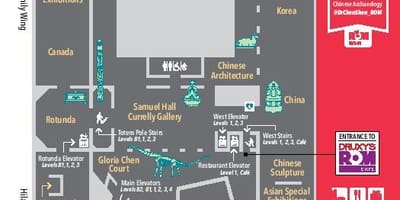 地図のロイヤルオンタリオ博物館レベル1