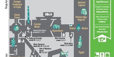 地図のロイヤルオンタリオ博物館レベル3