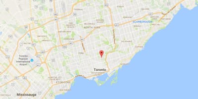 地図のローズデール地区トロント