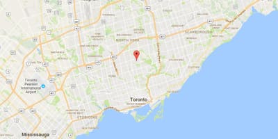 地図のローレンスパーク地区のトロント